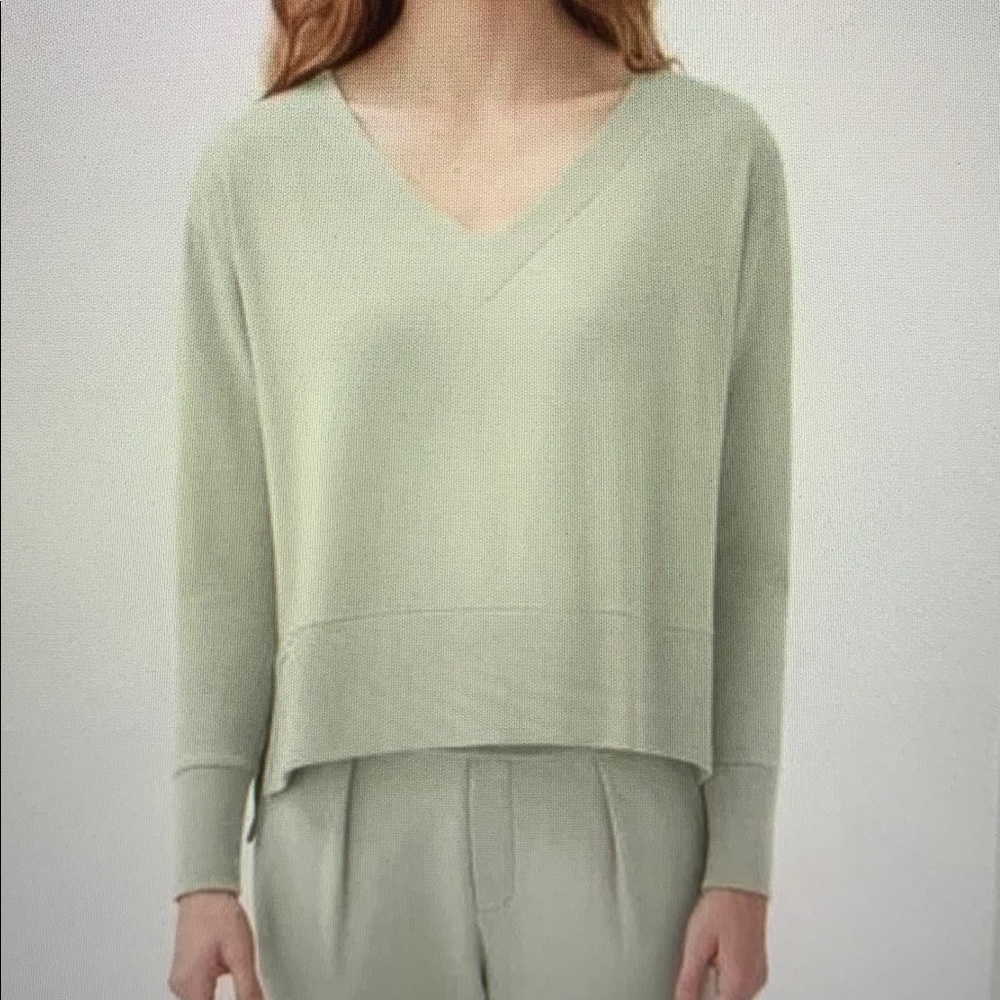 Cuyana Women's sage green loungewear top